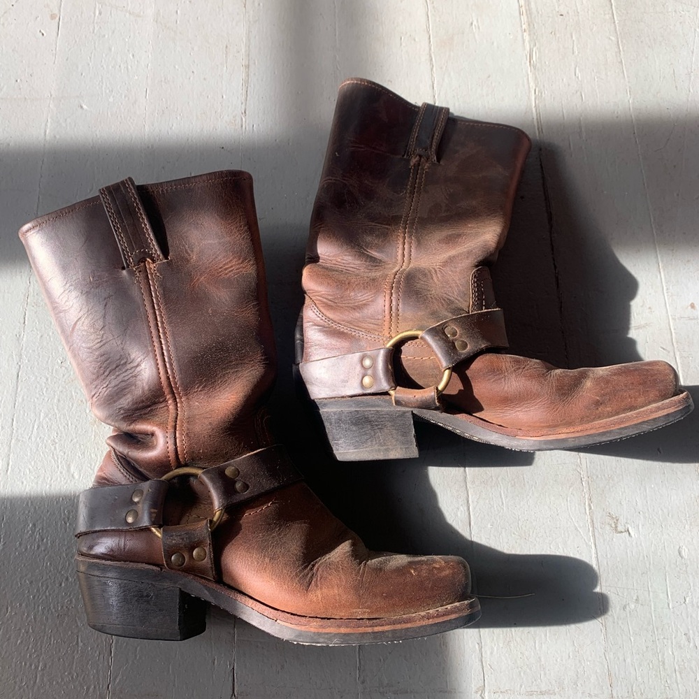 Frye harness boots